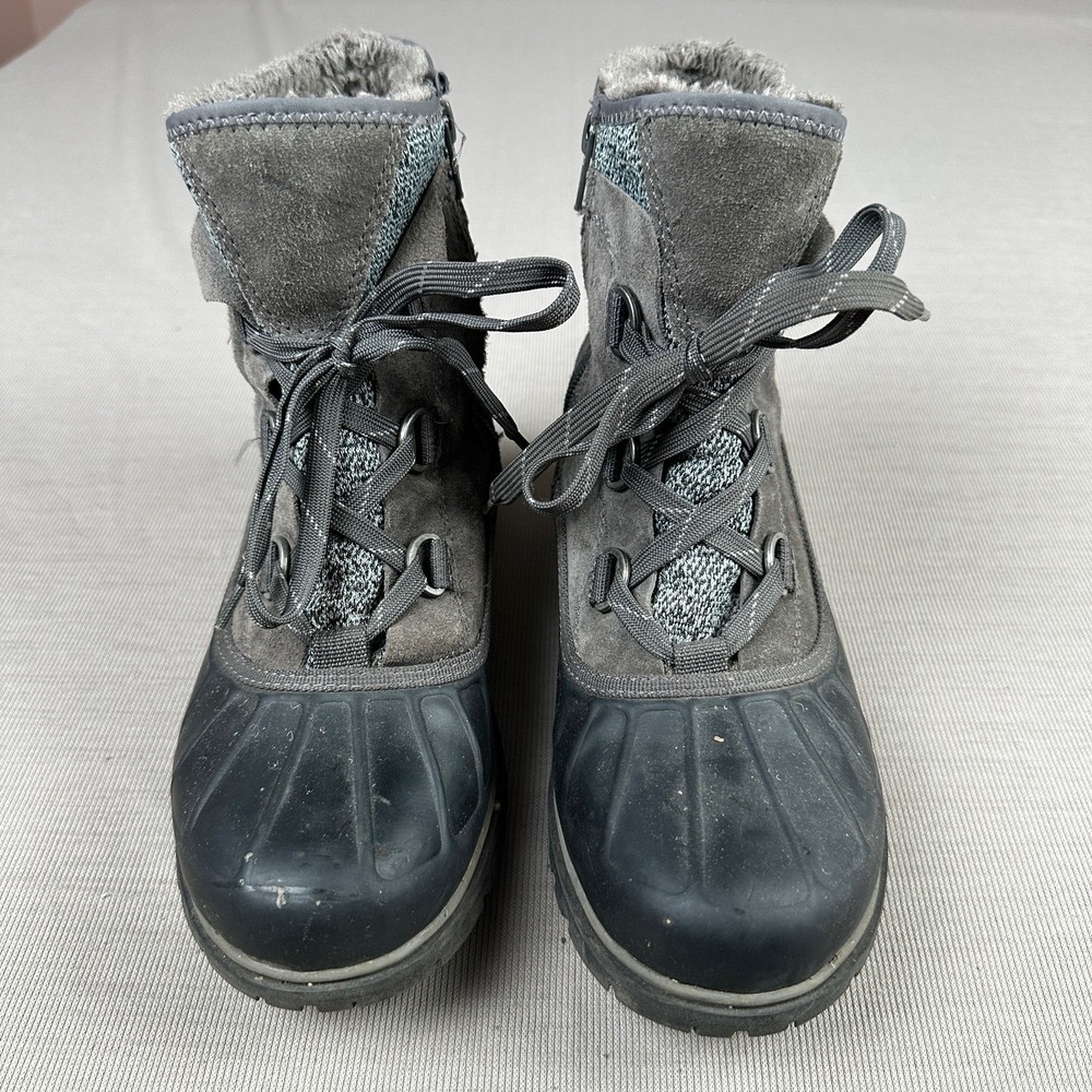 Baretraps Silita Women's Size 8 M Grey Suede Duck Boots AS IS - READ